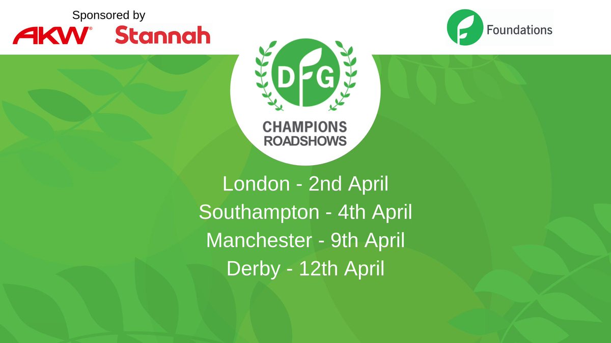 #DFGChampions Roadshow #1 today in London. See you all there!