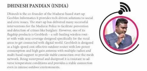 brincvc's tweet photo. *PORTFOLIO UPDATE* - Dhinesh Pandian, Co-Founder of @geomeoinfo, was featured by Internet Society publication in India! 👍

Learn more about GeoMeo: https://t.co/UflhLDPQgf

#GeoMeoInformatics #Internet #Connectivity #Hardware #IndiaStartup #StartupIndia #IndianEntrepreneur https://t.co/4TvNicFGUs
