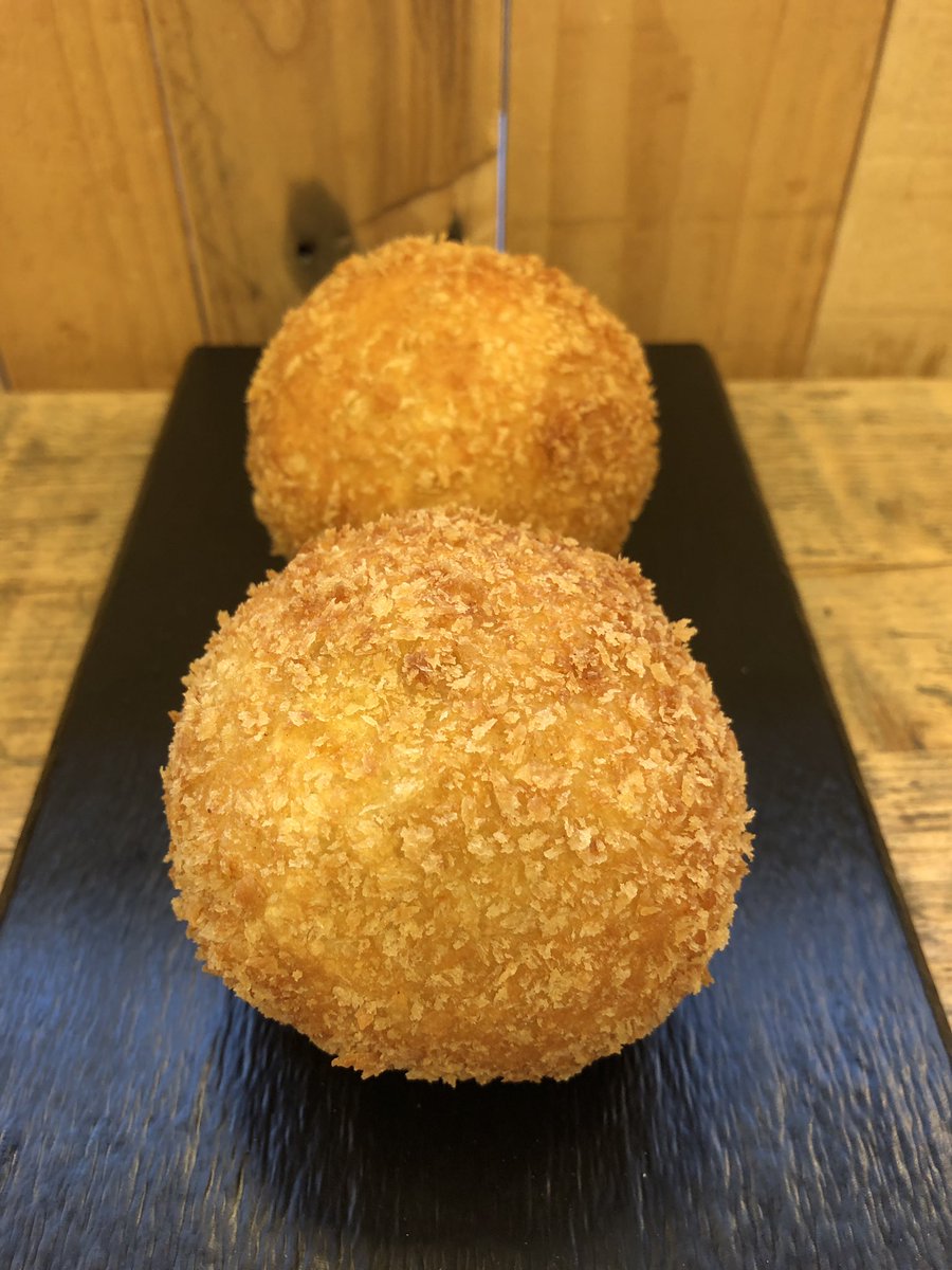 Today’s scotch eggs are chorizo &amp; franks hot sauce! #scotchegg #egg #chorizo #franks #frankshotsauce #hotsauce #bakery #mannabakeryharrogate #homemade #shoplocal #harrogate #coldbathroad