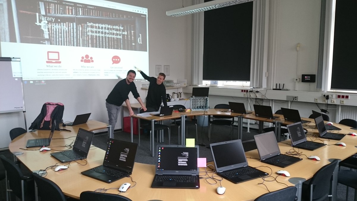 ZBIW. (@zbiwthkoeln) on Twitter photo Gleich startet der erste Workshop #LibraryCarpentry im ZBIW @th_koeln #Weiterbildung #WissenschaftlicheBibliotheken #LiveCoding <a href="/konradfoerstner/">Konrad Förstner 💻🧬 @kuf@mastodon.social</a> <a href="/TillSauerwein/">Till Sauerwein</a> @digiorgiosilvia <a href="/thecarpentries/">The Carpentries (at @thecarpentries@hachyderm.io)</a> Gleich startet der erste Workshop #LibraryCarpentry im ZBIW @th_koeln #Weiterbildung #WissenschaftlicheBibliotheken #LiveCoding <a href="/konradfoerstner/">Konrad Förstner 💻🧬 @kuf@mastodon.social</a> <a href="/TillSauerwein/">Till Sauerwein</a> @digiorgiosilvia <a href="/thecarpentries/">The Carpentries (at @thecarpentries@hachyderm.io)</a>