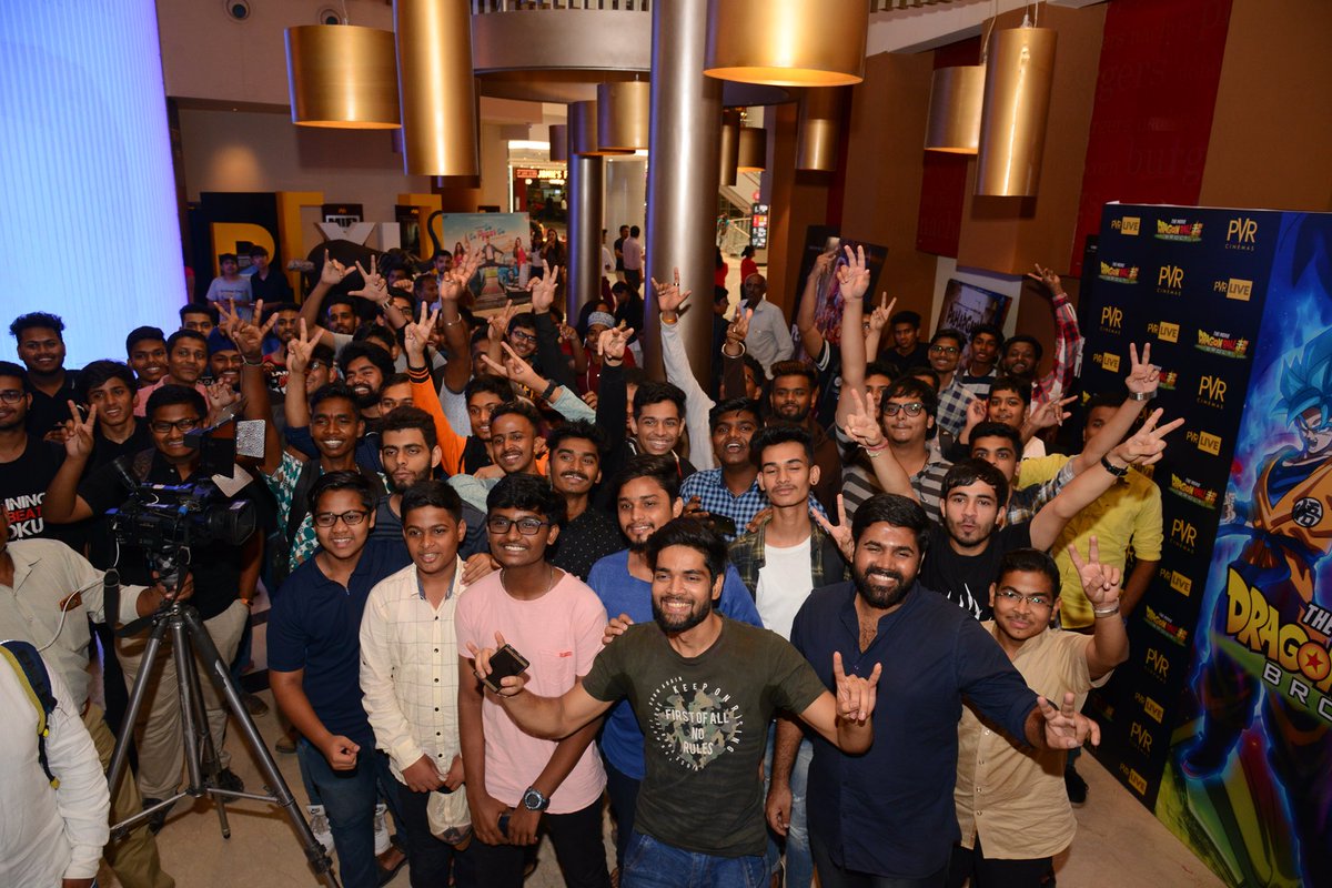 LivePvr's tweet photo. Thank you Dragon Ball universe for raising the flag high for the First Time Ever event #DBSAtPVR #PVRLive @raftaarmusic https://t.co/dfga5tTgXI