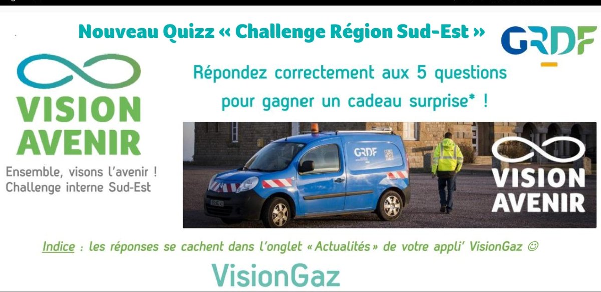 Lancement du nouveau challenge Vision Avenir Région Sud Est ! Présentation ce matin à l'AI de Toulon 😊 #GRDFSE #visiongaz #challengeinterne #culturegaziere #GRDFATTITUDE <a href="/WLGaz/">Whittenton Law Group LLC</a>