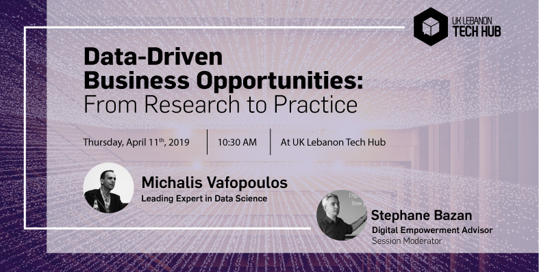 UKLebHub's tweet photo. How can open data initiate new products and solve challenges that businesses face? Where will open data come from? Join us for an inspiring talk by Michalis Vafopoulos and Stéphane Bazan. RSVP here: https://t.co/BUA9RHi8dJ #bigdata https://t.co/NibEUve53B