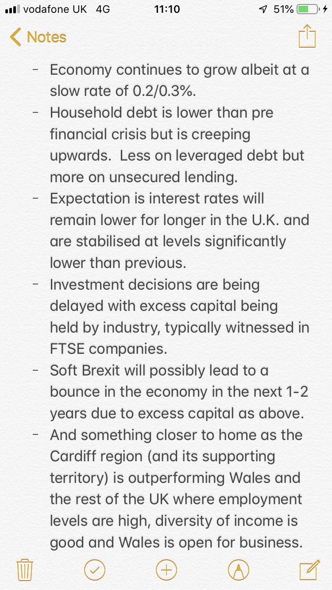 adrianjcoles's tweet photo. A good start to the day in the @NatWestComm #AcceleratorHub with one of the banks economists presenting to a packed room of business leaders on all things ranging from U.K. economy, Welsh economy and the obvious B word. #Economy #Insight https://t.co/U0xTahwTY4