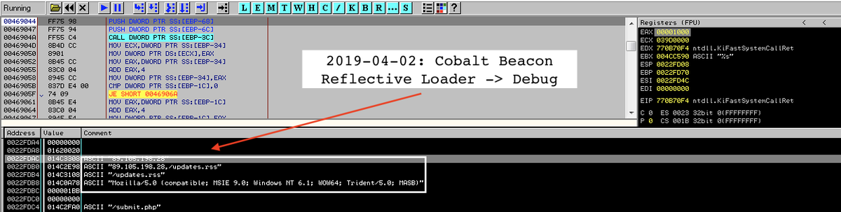 VK_Intel's tweet photo. 2019-04-02: Signed #Malware Loader -> Reflective #CobaltStrike Beacon 
h/t @malwrhunterteam 
Signed "PRO-STO, TOV" as #RDWRap Malware Chain Before 🧐 |  Sectigo
C2: 89.105.198[.]28/updates.rss | command.php
🔦"I'm already in SMB mode"
😉Decoded XOR 0x69 / Unpacked First-Stage 🛡️ https://t.co/pn3tjEms8y