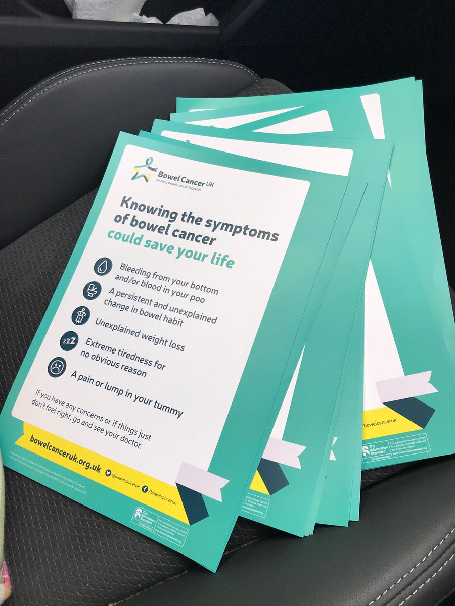 CrawfordDorcas's tweet photo. Distributing these to all my business friends to put in the back of loo doors in their workplace &amp; spread awareness of #bowelcancer symptoms #savinglives #BowelCancerAwarenessMonth ⁦@bowelcanceruk⁩ We have lots available ⁦@EdwardsandCo_⁩ Please join our campaign https://t.co/77mt0k8vi5