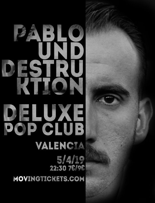 Este viernes tenemos el placer de albergar a Pablo Und Destruktion, presentando su novela y realizando un concierto en solitario. Háganse con sus entradas en movingtickets.com