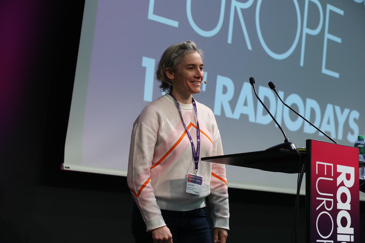 #RDE19: @birchos, on smart speaker productions, says “It feels like the role of 'conversation designer' is emerging, and that’s a mixture of an audio producer and a UX designer.”