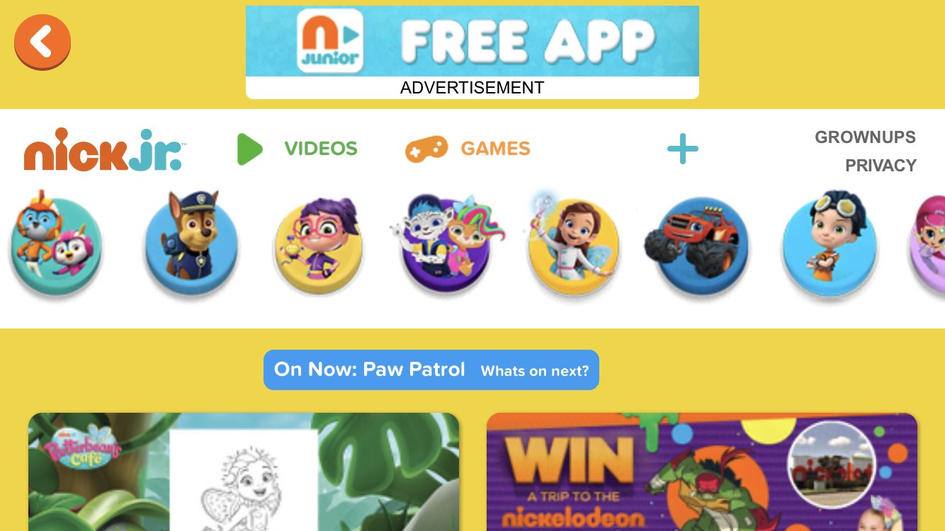 Game Apps and More from Nickelodeon Jr.