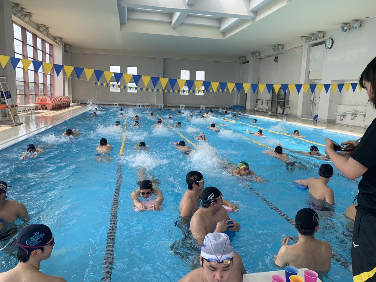 kasumiswimming's tweet photo. 本日、霞水泳部春合宿🌸が終了しました✨
みんなで励まし合ってしんどい練習も乗り越えられました(^O^)
他大学の皆さん、たくさん参加して下さってありがとうございました。
普段できない体験でとても刺激を頂きました💪
合宿で得た力を試合で発揮できるよう、帰ってからも頑張ります❗ https://t.co/ryi0kg4Hlo