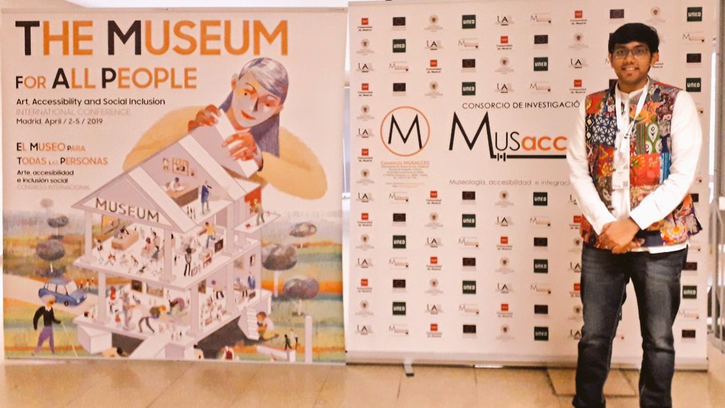 In #Madrid to present my paper on the accessibility works we have done around India and other Asian countries at International Conference on Museum, Art and Accessibility. Happy to be representing Asia. <a href="/musacces/">Consorcio MUSACCES</a> #museumforall