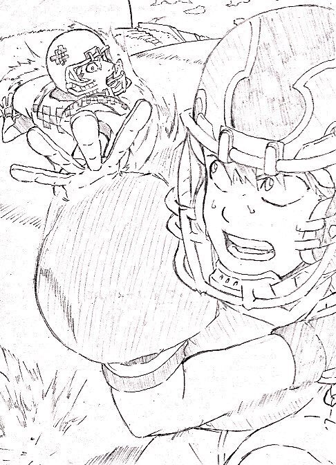 自分の高校の時にしては割とよく描けてる笑 賊学カメレオンズ アイシールド21 はらけんし お絵描きvtuberハラケンの漫画