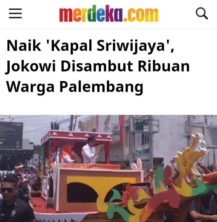 Syarman59's tweet photo. Pak Jokowi dan Ibu Riana Selamat Datang di Kota Pempek Palembang
#WongKitoCoblosJokowi https://t.co/ykKB1V0i7V