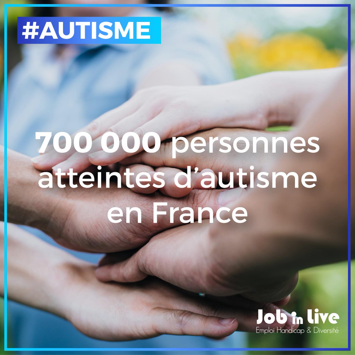 Aujourd'hui, c''est la journée mondiale de sensibilisation à l'#autisme 🔵
➡ 37% des français pensent, à tort, que l'autisme est un trouble psychologique ! Il est temps de changer de regard #TousEnBleu