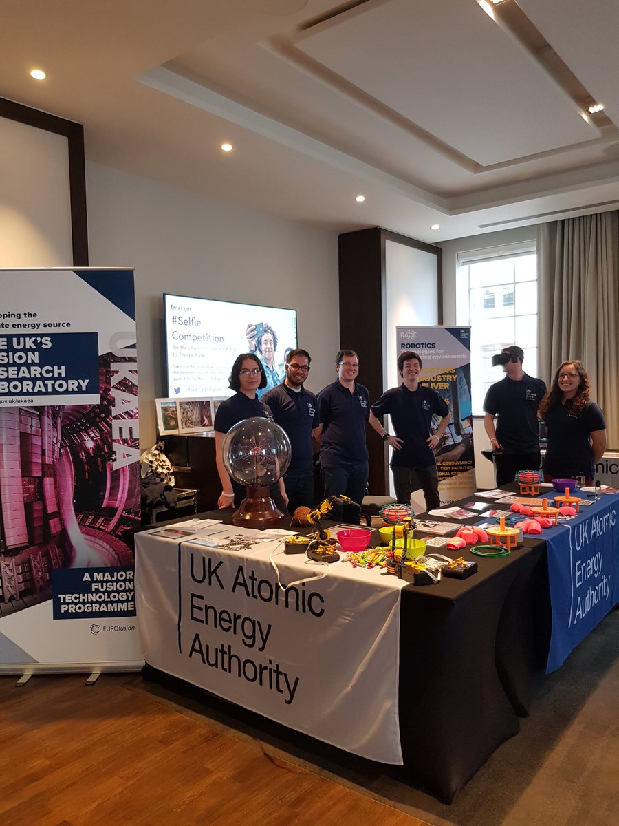 All set for #IETEngFest today! Showcasing fusion, robotics, VR, and the future of energy!