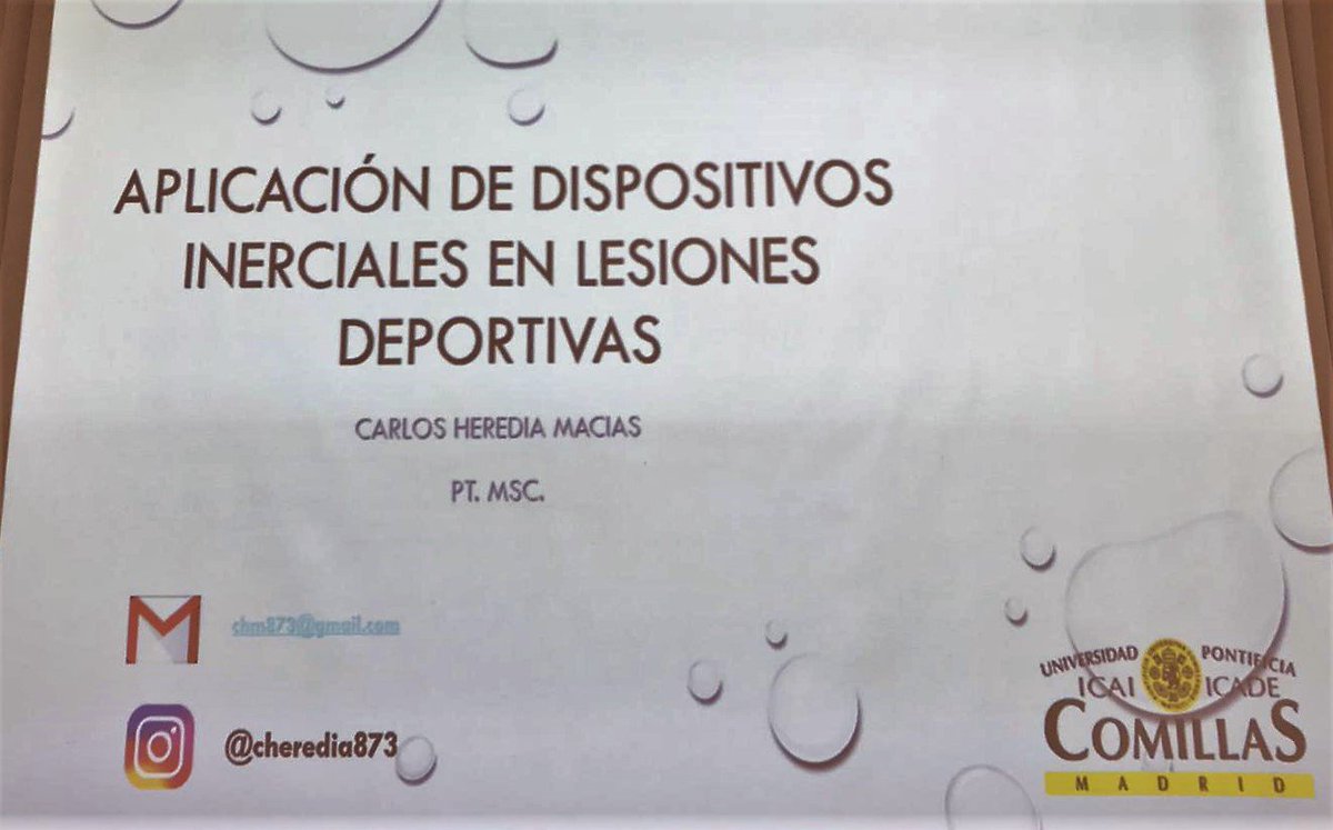 primfisio's tweet photo. Encantados de aportar nuestro equipamiento y conocimiento en las #XJornadasIntFisioterapia San Juan de Dios de @ComillasEUEFsjd. Allí estamos con la polea #PrimConic acompañando a Carlos Heredia en el taller sobre Aplicación de dispositivos #inerciales en #Lesionesdeportivas https://t.co/UqsrqcXdJQ