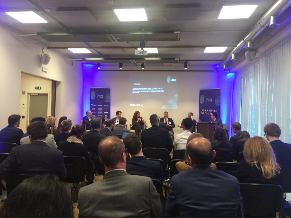 Attending #Brussels #CharterofTrust event. Interesting discussion about the 17 baseline requirements throughout the digital supply chain. These must be the minimum to be achieved for level ‘basic’ for the upcoming EU #cybersecurity certification framework <a href="/enisa_eu/">ENISA</a>