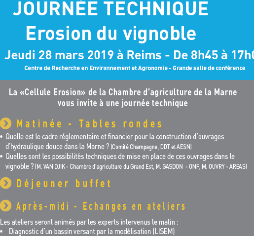 Intervention de la <a href="/cra_grandest/">CRA Grand Est</a> à la journée technique érosion organisée par la <a href="/ChambreAgri51/">Chambre d'agriculture de la Marne</a> : analyse du potentiel de l'<a href="/hydraulique/">pompe-hydraulique</a> douce dans les bassins versants viticoles et intérêt de la #modélisation pour le diagnostic et la conception des programmes d'action efficaces.