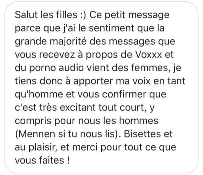 Quand #clitrevolution re&ccedil;oit des messages au sujet de VOXXX... &Ccedil;a fait battre nos petits c&oelig;urs plus fort<a href="/tag/clitrevolution"class="tags">#clitrevolution</a>