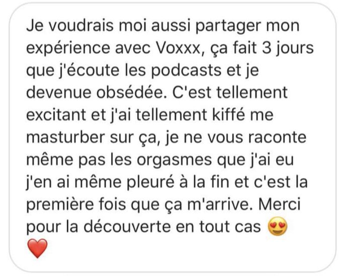 Quand #clitrevolution re&ccedil;oit des messages au sujet de VOXXX... &Ccedil;a fait battre nos petits c&oelig;urs plus fort<a href="/tag/clitrevolution"class="tags">#clitrevolution</a>