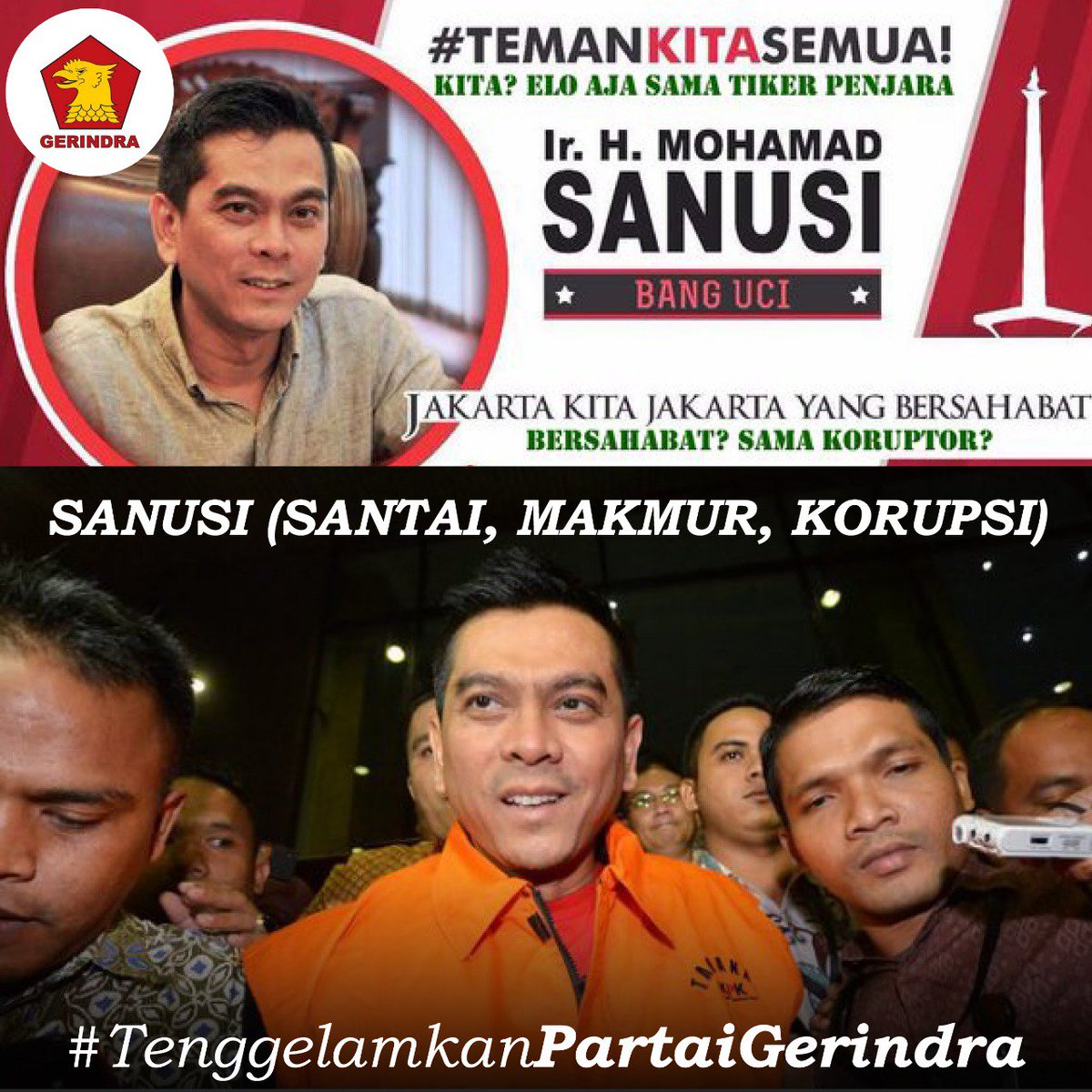 EfffNeng's tweet photo. @Gerindra Jakarta bersahabat dengan koruptir...
#tenggelamkanpartaigerindra https://t.co/k6bFsYSgVk