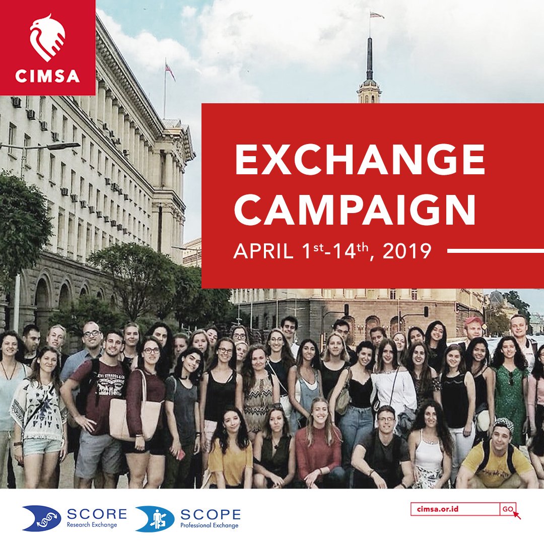 cimsanasional's tweet photo. Calling all medical students! Join our campaign to increase the hype of exchange!

You can access the file at: 
https://t.co/zcwhfbgTl1

Let's go beyond!

#beyondboundaries
#IFMSAExchange
#ExchangeFair2019
#WonderfulExchangewithCIMSA https://t.co/QJctf59Sk8