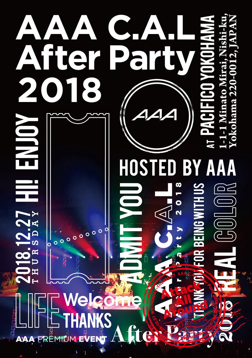 TOWER_Online's tweet photo. 【#CD入荷情報】
AAA
2018年末のプレミアムイベントを収録したBlu-ray/DVD『AAA C.A.L After Party 2018』
34万人動員の4大ドームツアー「AAA DOME TOUR 2018 COLOR A LIFE」After Party!
"笑顔のループ"の初披露も収録!
購入先着特典:ポストカード
#AAA
#CALAfterParty
https://t.co/LfQ3AmQFLo https://t.co/ecNwmD7k9F