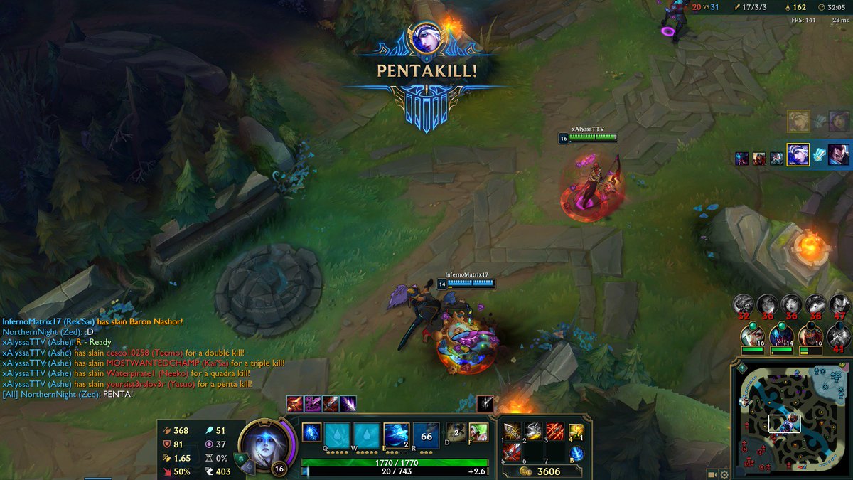 NoLimitLys's tweet photo. It's 5am and baby just got her first PENTAKILL (in that voice) Ashe is so sexy I can't help it! guess I have another game character crush, sorry Sub-Zero
#leagueoflegends #badashe #gaming #adc #tylerwho https://t.co/lJoeryYfVk