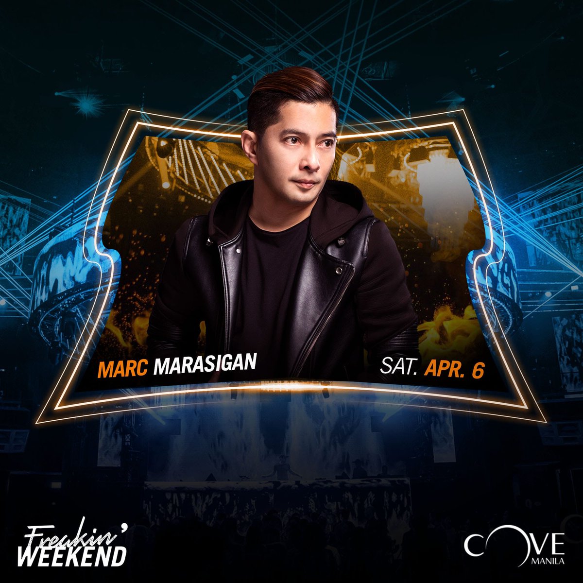 marcmarasigan's tweet image. Doin' the primetime set this Saturday at @CoveManila! Come through!🥂 

#FreakinWeekend #CoveManila