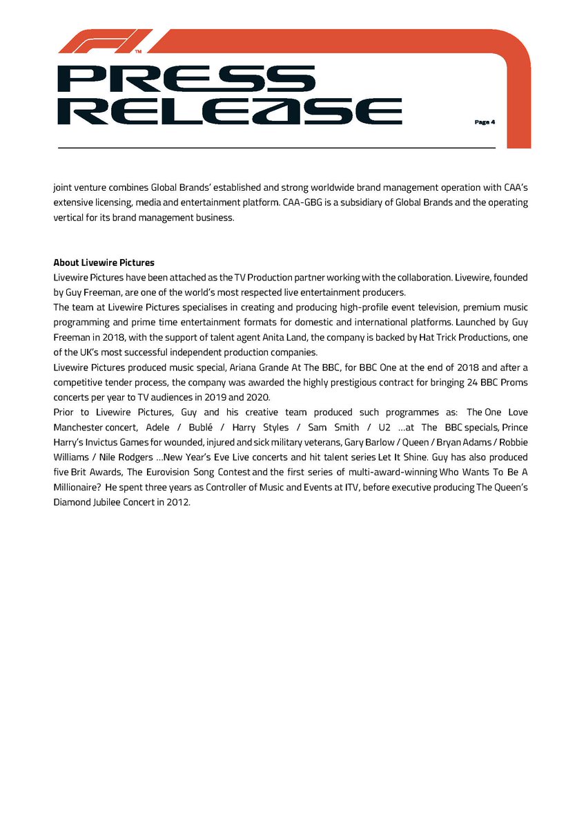 F1Media's tweet image. Press release - Formula 1® and Westbrook Studios 
to supercharge F1’s star power #f1