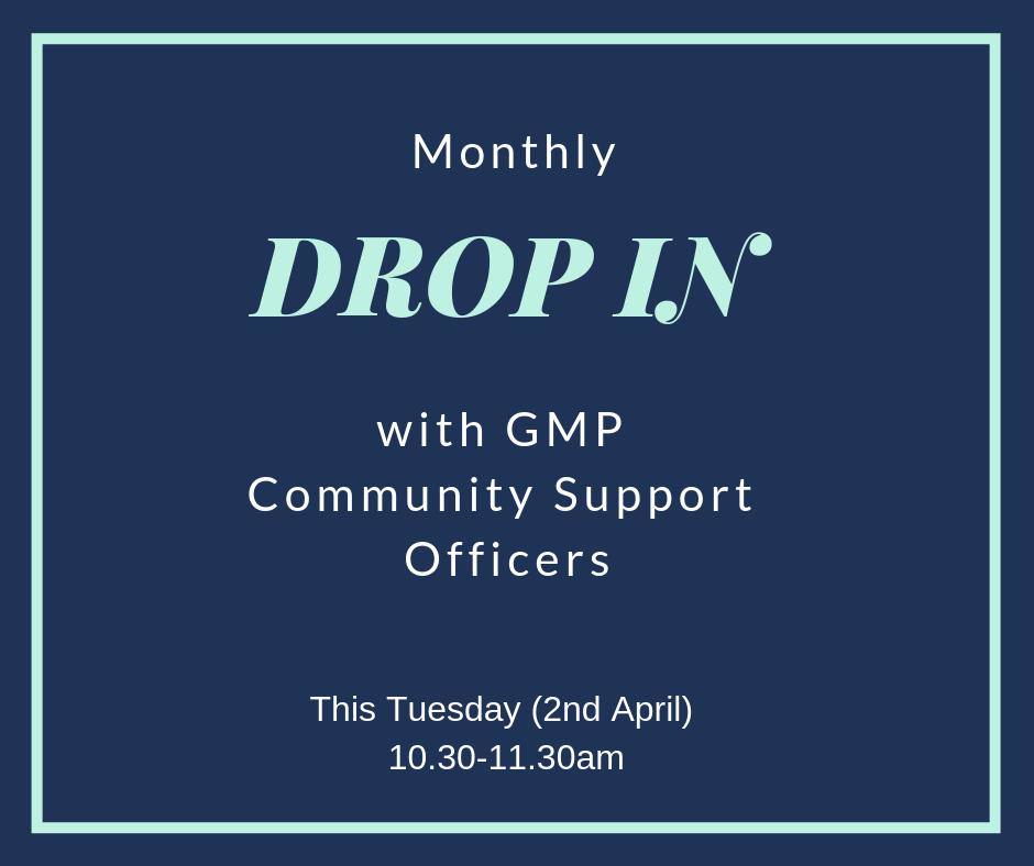 Do you have any local concerns? Would you like to talk something through with a friendly community police support officer? If so, then pop along to the Hub Cafe this morning....#TraffordSouthGMP
