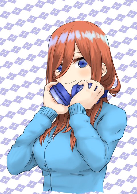 keisanmisu30さんがTwitterに投稿した中野三玖(五等分の花嫁)のイラスト。