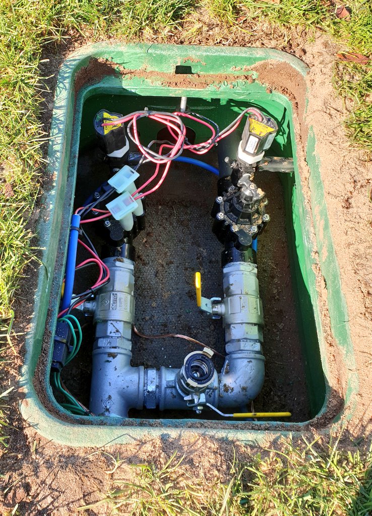 1st <a href="/RainBirdGolf/">RainBirdGolf</a> IC solenoid valves wired up at <a href="/AuchterarderGC/">Auchterarder Golf Club</a>. System turn on getting very close!