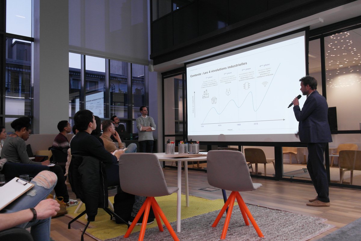 onepoint's tweet photo. Nous accueillons à #Paris les étudiants du Programme Entrepreneurs en Santé de @StartinSaclay pour déconstruire les clichés sur la data en santé, avec les interventions de Timothé Cynober, Maxime Cochet &amp; Alexandre Mendes. https://t.co/ifrtQJu1Uu