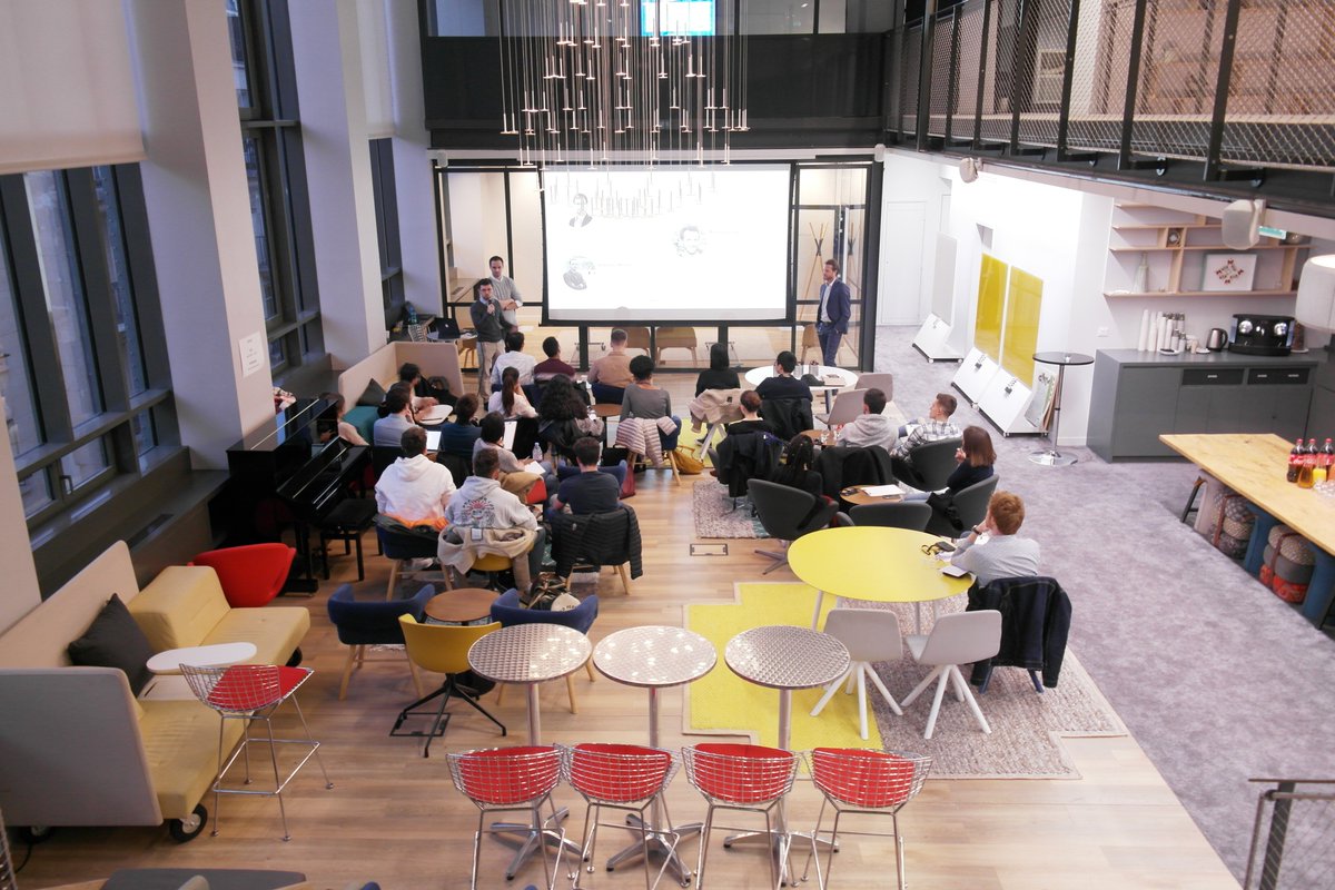 onepoint's tweet photo. Nous accueillons à #Paris les étudiants du Programme Entrepreneurs en Santé de @StartinSaclay pour déconstruire les clichés sur la data en santé, avec les interventions de Timothé Cynober, Maxime Cochet &amp; Alexandre Mendes. https://t.co/ifrtQJu1Uu