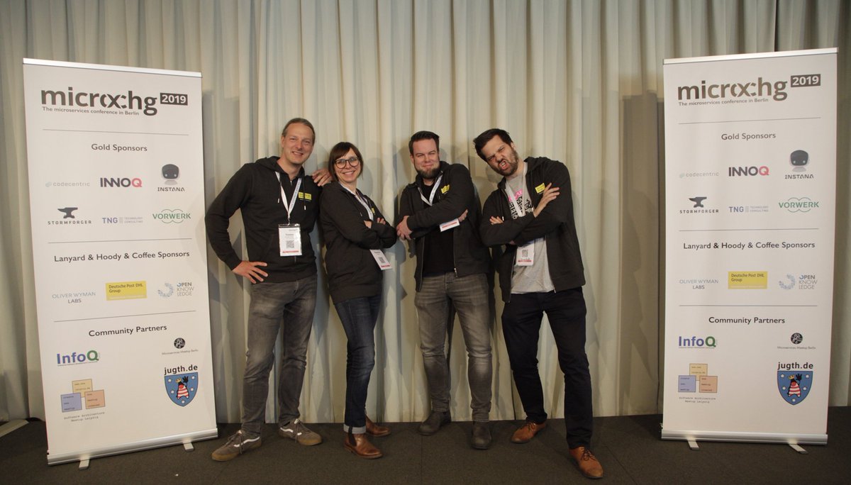 microXchg's tweet image. Finally a BIG THANK YOU to the #microXchg 2019 team, all helpers and supporters, sponsors, partner and of course our international speakers from the core organizer team @DataDuke @suksr @owolf @timmo_8 You made the conference awesome!