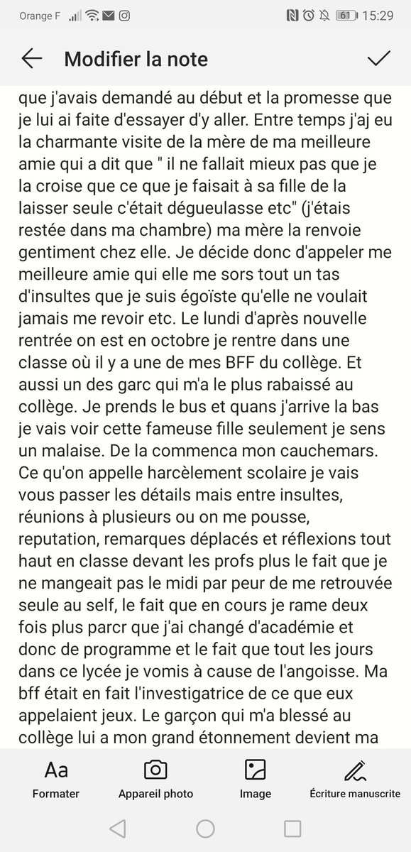 DubucElisa's tweet photo. Pour ceux qui ont le courage [...]..
Lettre à cœur ouvert en laissant plein de détails de cote. #depression #phobiescolaire #depression #Thérapie #concerts #keenv #ajnin #tousconcernes https://t.co/vvwQez46LJ