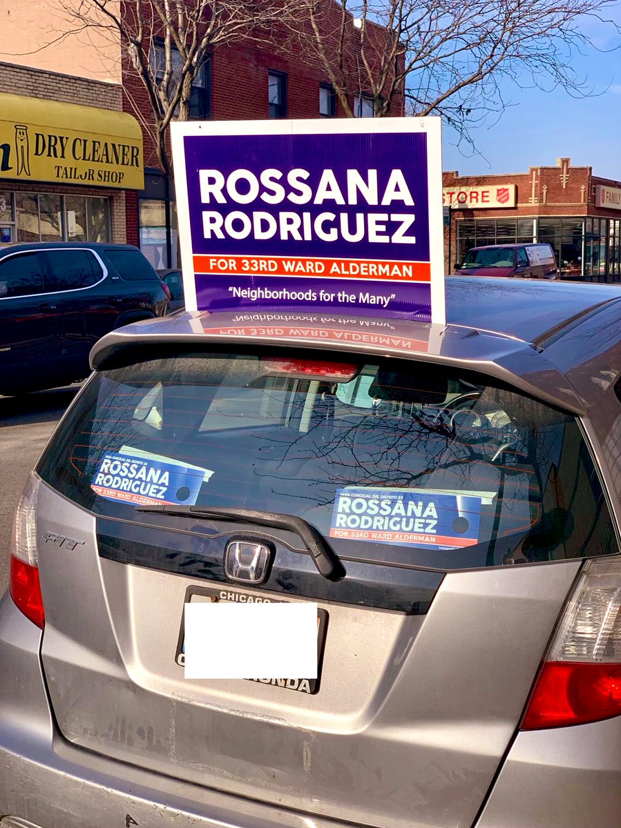 RossanaFor33's tweet photo. Someone’s got that #ElectionDay feeling. Maybe bumper stickers next time? https://t.co/5xy6HuLN30