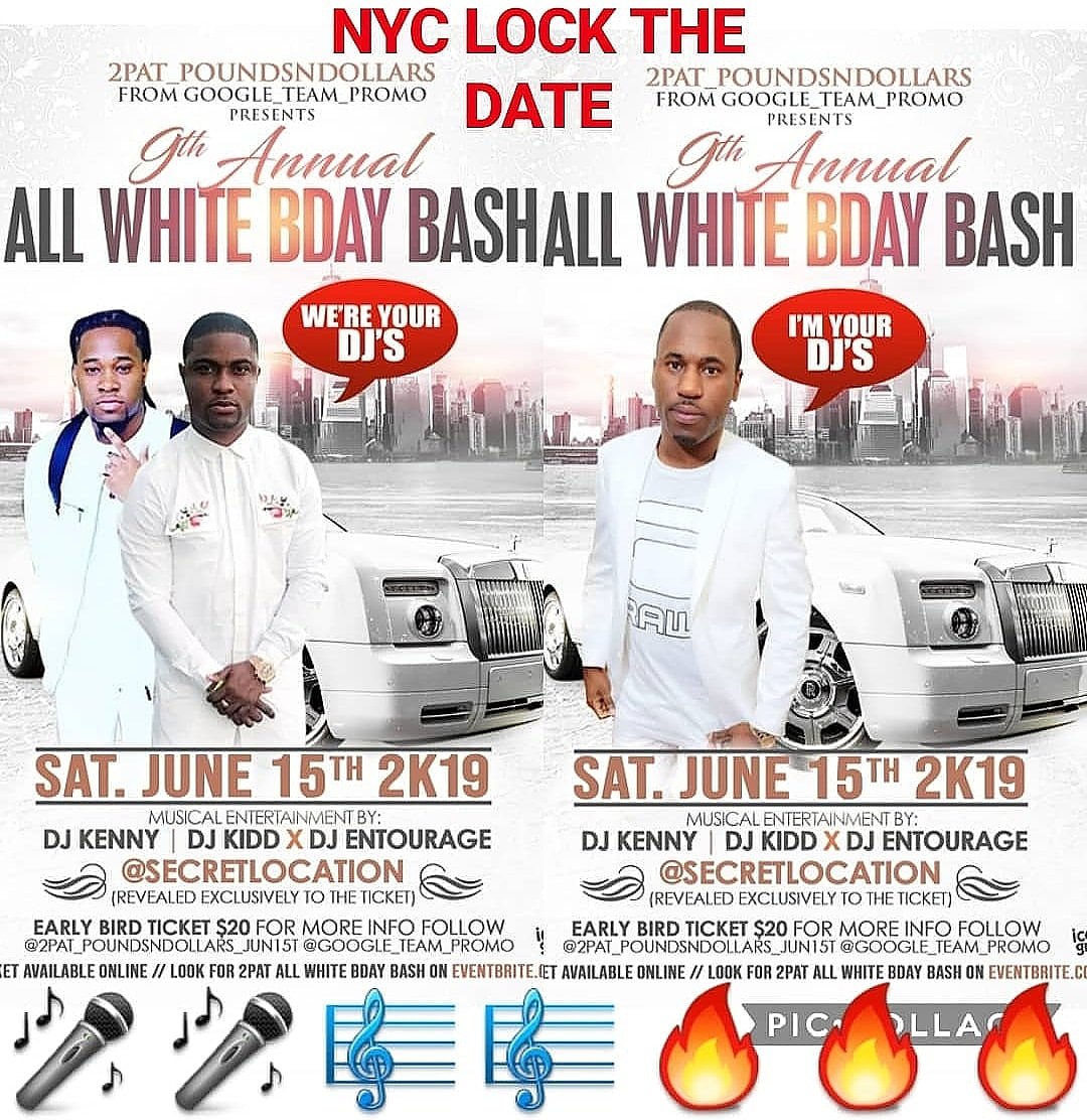 2PAT9's tweet photo. NYC...LOCK🔐🔐🔐 THE DATE FROM NOWW!!
🆙🔛🔝📸🎬🎬🌟📸🎬📸🎬📸🎬📸🎬🌟🌟📸🎬📸🎬🌟🎬📸🌟🎬 ============================================🎉🎉🎉🎉🎉🎉🎉🎉🎉🎉🎉🎉🎉🎉🎉🎉🎉🎉🎉🎉🎉SAT.JUNE 15th "2K19" Mark Them Calendar 📆 https://t.co/psmDV46BDt