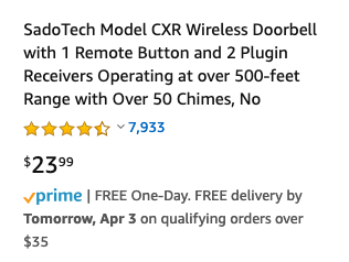 This is just a doorbell, Amazon. Why is the title word soup?