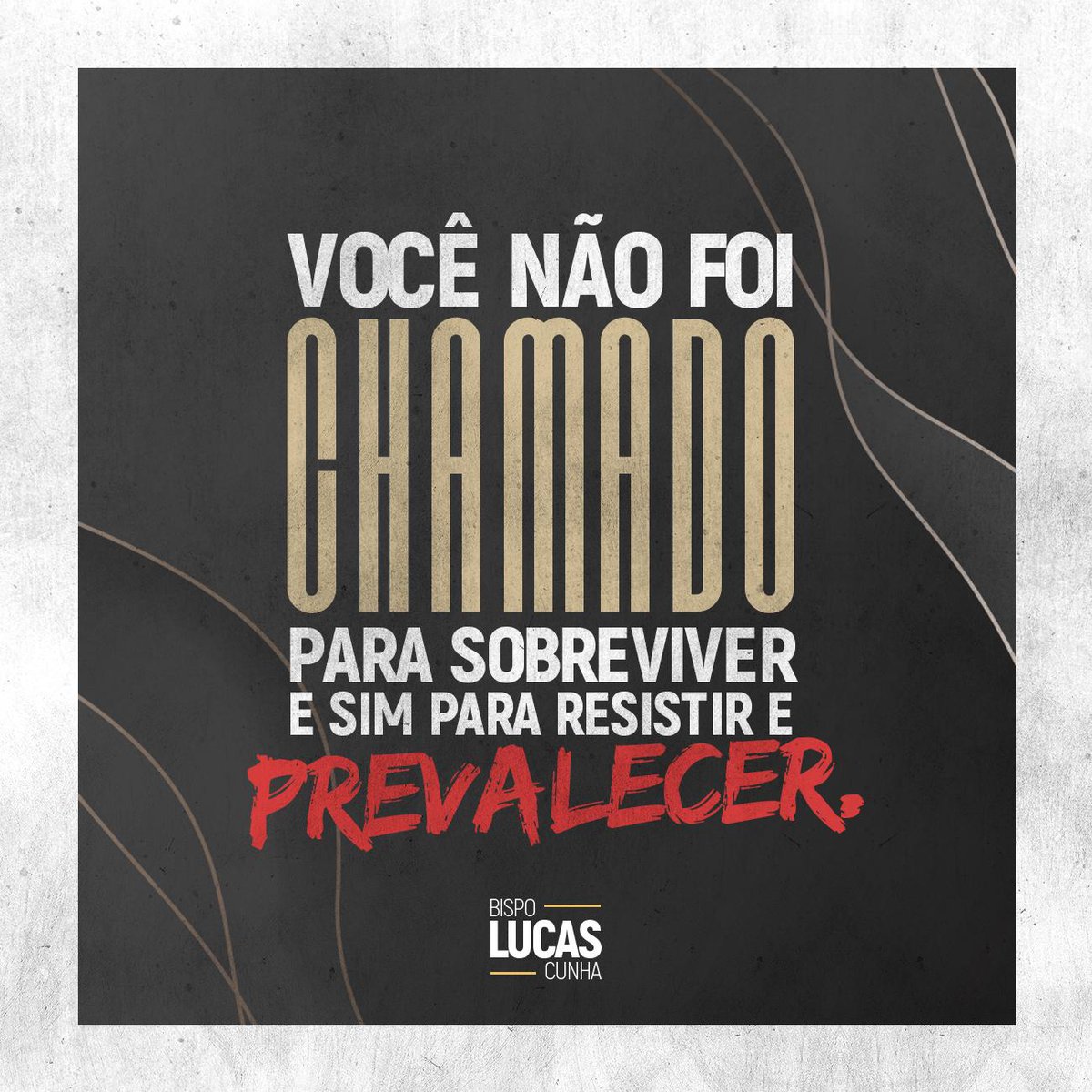 BispoLucas's tweet image. O sobrevivente não constrói nada, o resistente constrói tudo! Quando você resiste, você passa para um novo nível de conquistas. #resistir #prevalecer #permanecer #snt