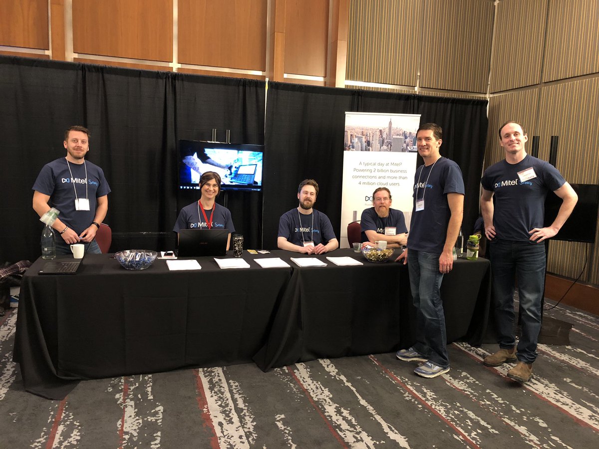 JoDyer123's tweet image. Doors about to open at #DiscoverTechNATA and the Mitel team is ready! Swing by Booth 7 to learn about our opportunities. @KanataNorthBA @MitelTalent #technata