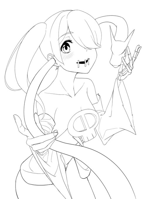 ア゛ッ、今目が合いましたね?
この子はスカルガールズという格ゲーのスクィグリーという子です…
可愛いじゃろ…明日色塗ろ! 