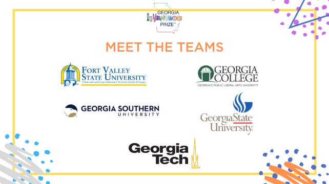 GAChamber's tweet photo. Here are the 2019 Georgia Inventure Prize competitors! These 19 teams will present their inventions to compete for the grand prize on April 4 at GPB Studios. Swipe to see if your school is in the competition ➙ #GAInventurePrize #GenerationofInnovation https://t.co/PCJAeNlr07