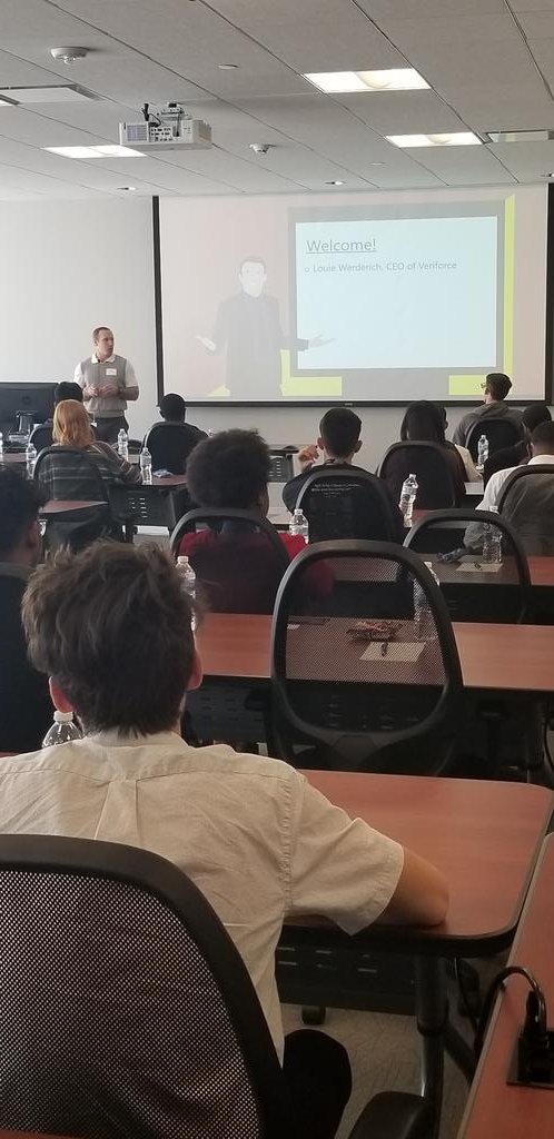 SpringCTE's tweet image. Spring High School students visiting Veriforce. #SpringIsdCTE