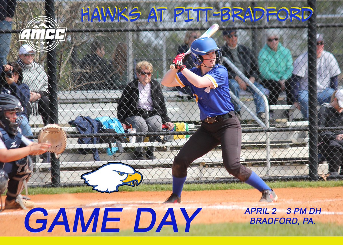 Hawks Softball at Pitt-Bradford this afternoon!
Video: boxcast.tv/view/pitt-brad…

Game 1 stats: athletics.pittbradford.org/sports/sball/2…
GAme 2 stats: athletics.pittbradford.org/sports/sball/2…