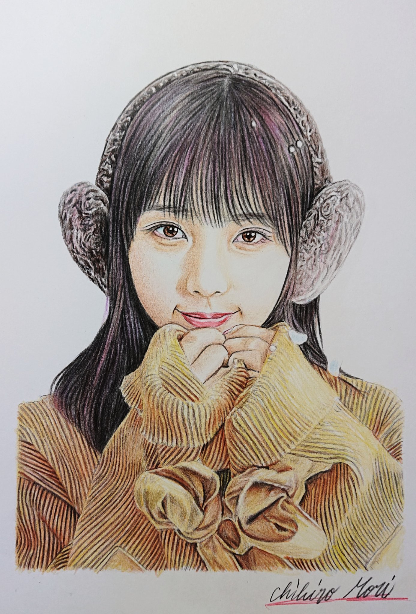 ちひろページ・似顔絵オーダー 似顔絵 イラスト オーダー ☆ ペット 似顔絵 A4 色紙 B4 A3