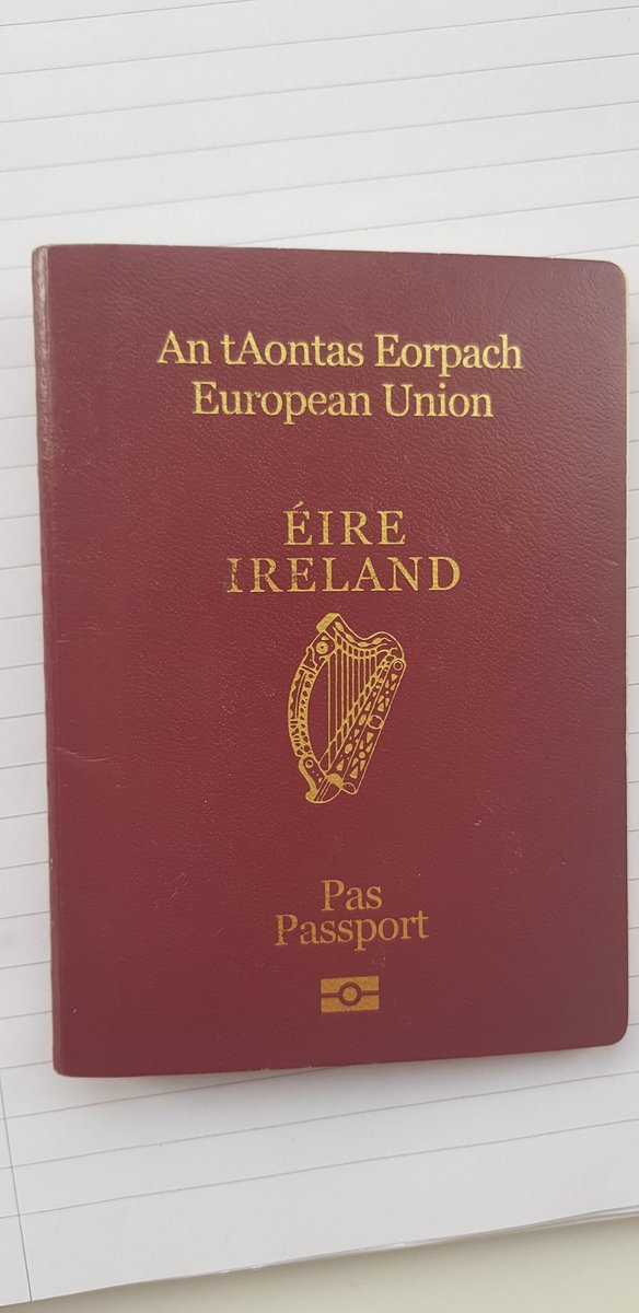Hairsprayqueen's tweet photo. I was born and raised in the bordertown of Newry, Co. Down and in my adult years have lived in Dublin, Belfast, London, Cambridge and now, Dundee, but this has been the only passport I've ever carried because #imIrishtoo and #IstandwithEmma #WeAreIrishtoo https://t.co/mJrPp20SA1