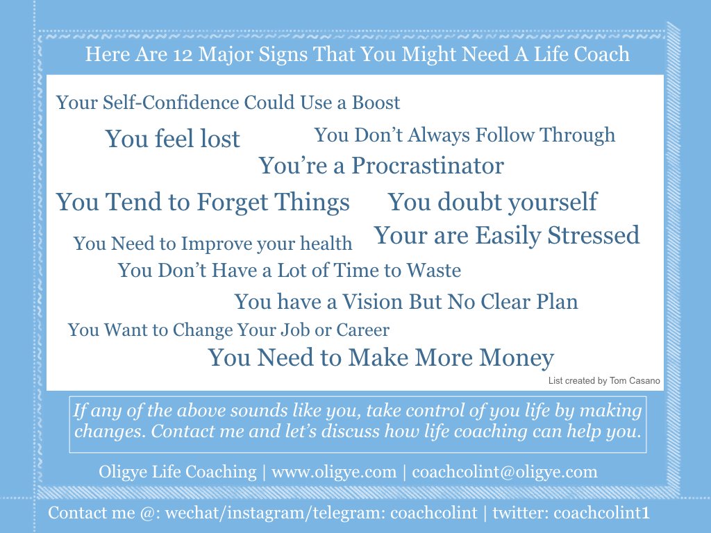 CoachColinT1's tweet photo. Ok Twitter - here we go!!  Do you need a Life Coach?  Take a look at this great list and you decide!! @ColinT59609320 https://t.co/jOUHkwGf5Q